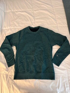 Men's Lululemon Engineered Warmth Crewneck, Size Small (Teal/Green)